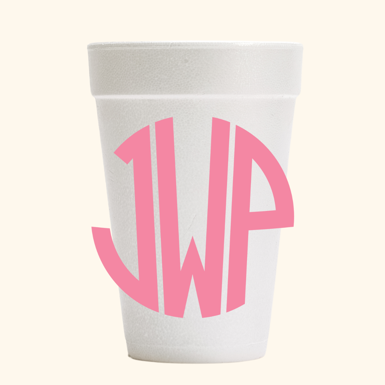 custom monogram | Styrofoam Cup