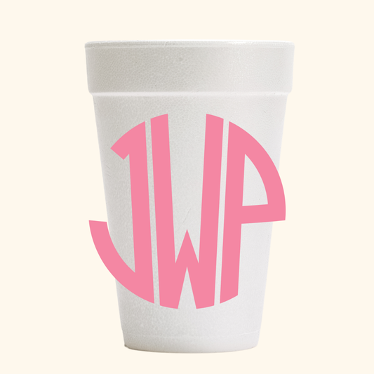 custom monogram | Styrofoam Cup